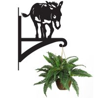 Donkey Hanging Basket Bracket Holding a Plant