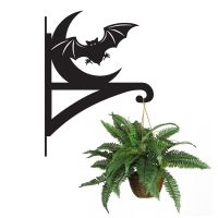 Bat & Moon Holding a Flower Basket