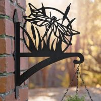 Dragonfly Hanging Basket Bracket in Situ in the Garden