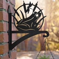 Frog Hanging Basket Bracket in Situ on the Side of a House