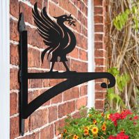 Liver Bird Hanging Basket Bracket on a Brick Wall Liver Bird Hanging Basket Bracket on a Brick Wall
