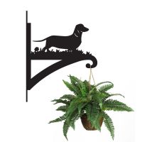 Dachshund Dog Hanging Basket Bracket Holding a Plant Dachshund Dog Hanging Basket Bracket Holding a Plant