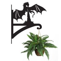Dragon Breathing Fire Hanging Basket Bracket Holding a Plant