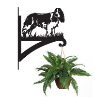 Springer Spaniel Hanging Basket Bracket Holding a Plant