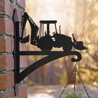 Tractor Hanging Basket Bracket in Situ on a Brick Wall Tractor Hanging Basket Bracket in Situ on a Brick Wall
