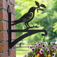 Raven Hanging Basket Bracket in Garden