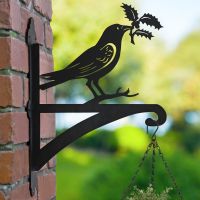 Raven Hanging Basket Bracket on Brick Wall