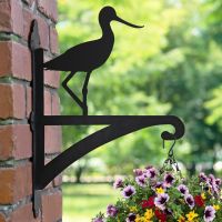 Avocet Bird Hanging Basket Bracket in Situ on a Brick Wall Avocet Bird Hanging Basket Bracket in Situ on a Brick Wall