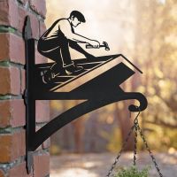 Roofer Hanging Basket Bracket in Garden Setting  Roofer Hanging Basket Bracket in Garden Setting