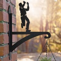 Cricket Bowler Hanging Basket Bracket at Sunset Cricket Bowler Hanging Basket Bracket at Sunset