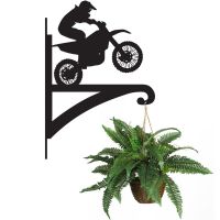 Dirt Bike Hanging Basket Bracket Finished in Black