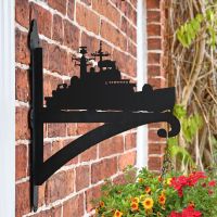 HMS Edinburgh Ship Hanging Basket Bracket on Wall  HMS Edinburgh Ship Hanging Basket Bracket on Wall