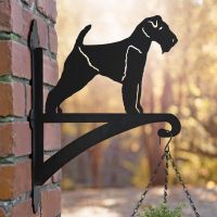 Welsh Terrier Iron Basket Bracket on Wall