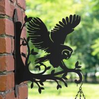 Barn Owl Hanging Basket Bracket with Planter