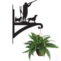 "Game Season" Jack Russel & Labrador Hanging Basket Bracket in Situ 