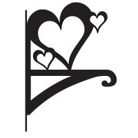 Love Hearts Hanging Basket Bracket 