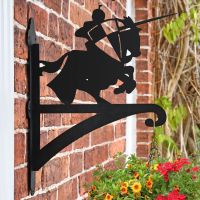 Knight Hanging Basket Bracket on Wall