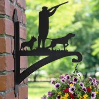 Game Season "Boston Terrier" Iron Hanging Basket Bracket in Situ