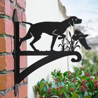 Pointer & Pheasant Iron Hanging Basket Bracket in Situ Pointer & Pheasant Iron Hanging Basket Bracket in Situ