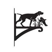 Pointer & Pheasant Iron Hanging Basket Bracket in Black Pointer & Pheasant Iron Hanging Basket Bracket in Black