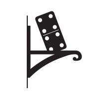 Domino Iron Hanging Basket Bracket in Black