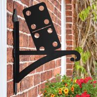Domino Hanging Basket Bracket on Brick Wall 