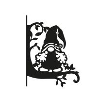 Gonk with Curly Hair Hanging Bracket  Gonk with Curly Hair Hanging Bracket