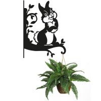 Cartoon Rabbit Basket Bracket with Plant 