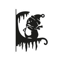 Penguin & Ice Hanging Basket Bracket 