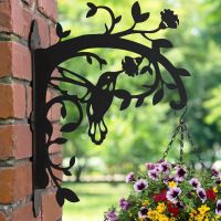 Flying Hummingbird Hanging Basket Bracket with Planter