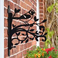 Sparrow in Branches Hanging Basket Bracket
