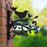 Hanging Basket Bracket with Blackbird Design 