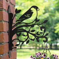 Bullfinch & Branches Hanging Basket Bracket mounted to wall