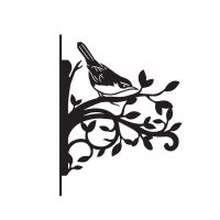 Cettis Warbler Iron Hanging Basket Bracket in Black Cettis Warbler Iron Hanging Basket Bracket in Black