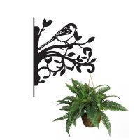 Long-tailed Tit Iron Hanging Basket Bracket Holding a Hanging Basket