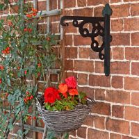 Ornate Hanging Basket Bracket in situ 