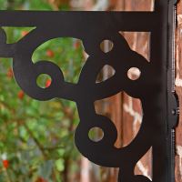 Close up of ornate detailing in bracket 