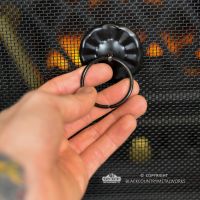 Decorative Handle on the Front of the Fire Guard to Scale