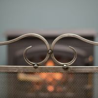 Close up of hand made blacksmith curl