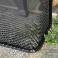 Black Railed Single Panel Fire Guard Black Railed Single Panel Fire Guard