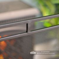 Close-up of the Double Rail Design on the Fire Guard Close-up of the Double Rail Design on the Fire Guard