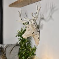 Shabby Chic stag head in full  Shabby Chic stag head in full