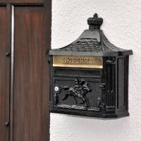 Wall Mounted Huntingdon Post Box finished in Black
