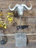 Silver Buffalo Head Bust