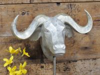 Silver Buffalo Head Bust