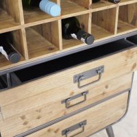 Close up of three drawers 