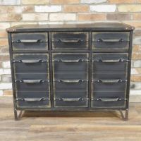Vintage Rustic Metal Cabinet 