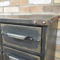 Close up of rustic framework and drawer 
