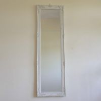 White & Gold Finished Wall Mirror in Situ