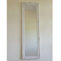 White & Gold Finished Wall Mirror